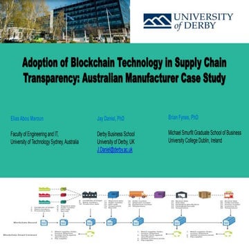 Blockchain - The Future of Supply Chain | PPTX