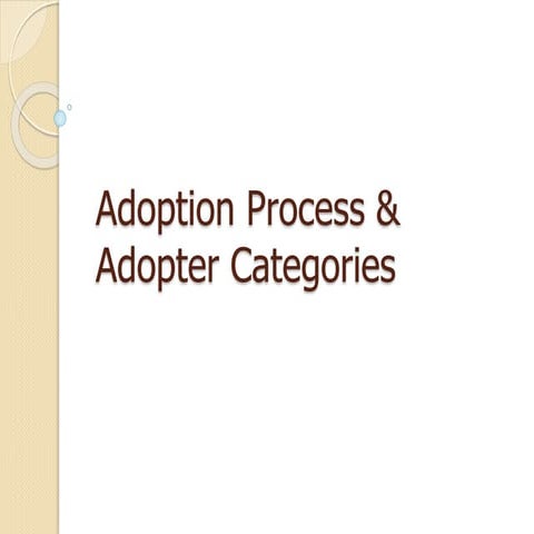 Adoption process and adopter categories