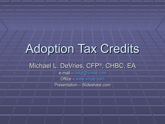 Adoption tax credit 2013