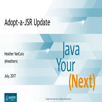 Adopt-a-JSR Program Update