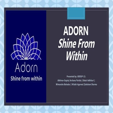 Adorn Jewelry- Brand Management Project. 