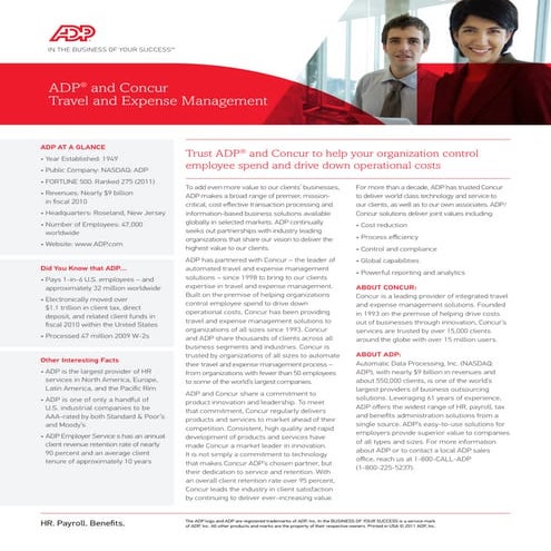 ADP & Concur Partnership Brochure