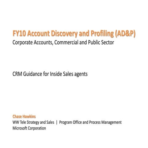 Adp crm guidance