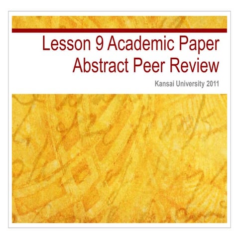 ADP L9  Abstract Peer Review
