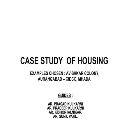 presentation on M.H.A.D.A. housing