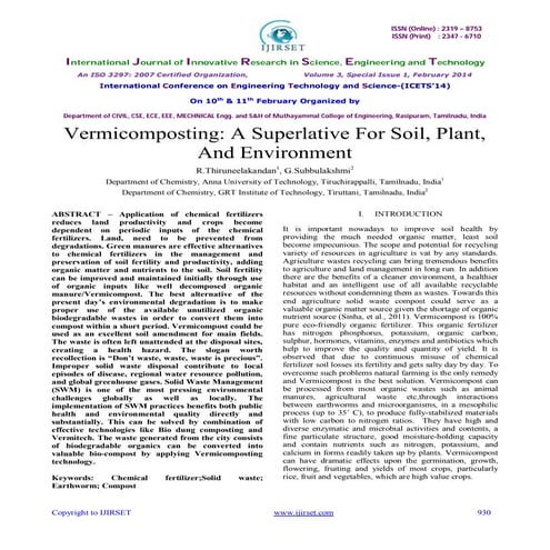 VERMICULTURE - Definition,History,Classification,Economic importance | PDF