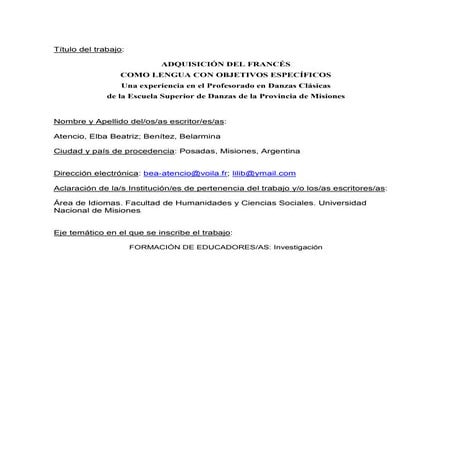 Adquisición del francés