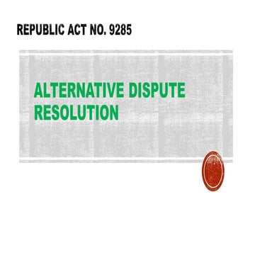 Judicial Dispute Resolution guide | PDF