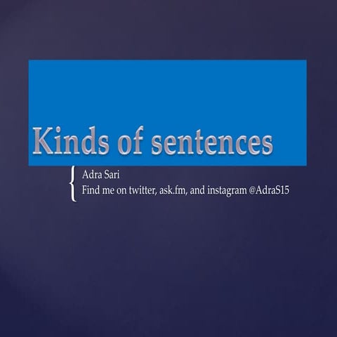 Kinds of sentences