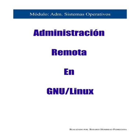Administración remota en GNU/Linux