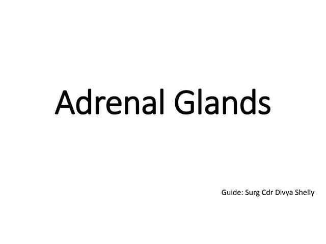 Adrenal gland diseases and tumors
