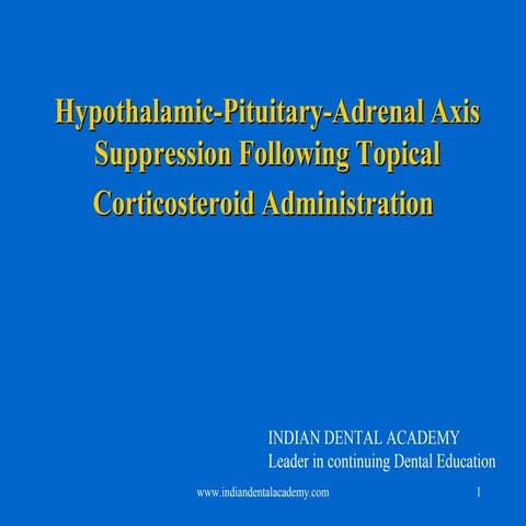 Adrenal suppression following topical corticosteroid application / dental cou...