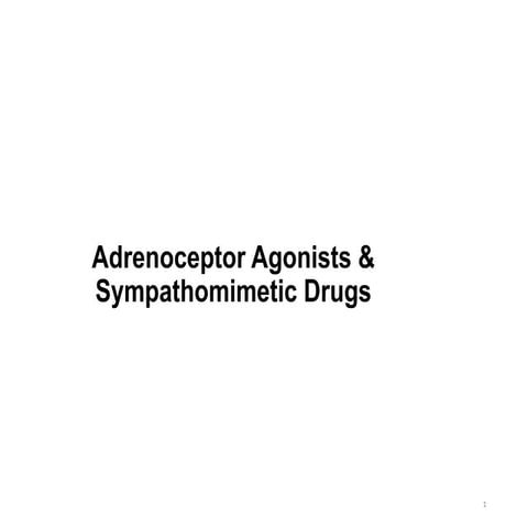 Introduction to Adrenergic receptors & Types | PPTX