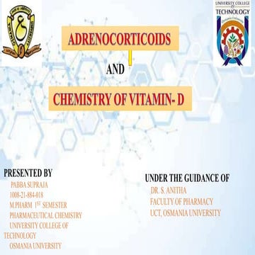 Adrenocorticoids and chemistry of Vitamin- D.pptx