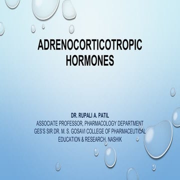 Adrenocorticotropic hormones