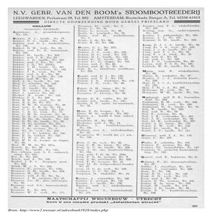 Adresboek hollum 1928