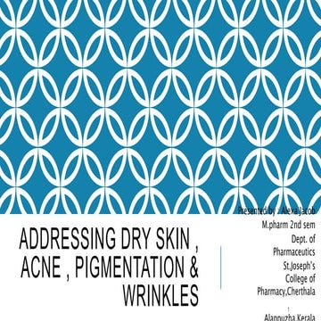 Addressing dry skin, acne , pigmentation & wrinkles