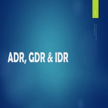 ADR GDR IDR