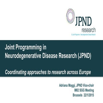 Adriana Maggi presentation to the IMI SGG, January 2015