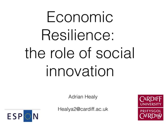 Adrian healy   economic resilience the role of social innovation