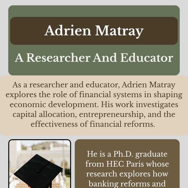 Adrien Matray - A Dedicated Scholar And Educator | PDF