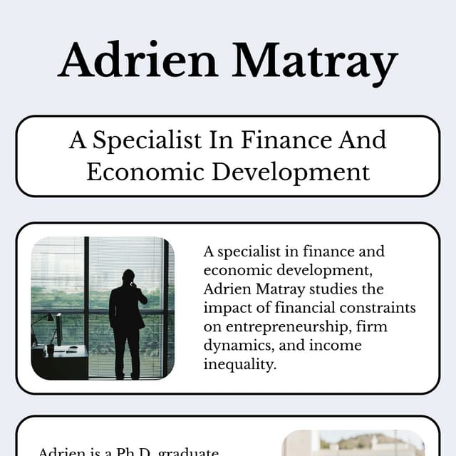 Adrien Matray - Dedicated Scholar And Educator | PDF