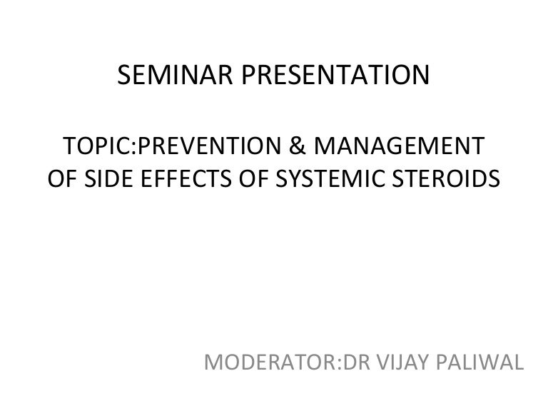 Prevention Management Of Side Effects Of Systemic Steroids
