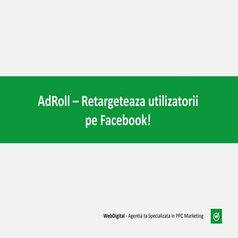 AdRoll - Retargeteaza utilizatorii pe Facebook!