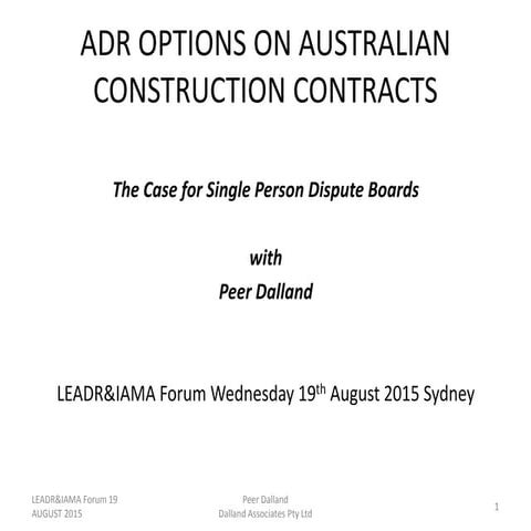 ADR options on construction contracts | PPTX