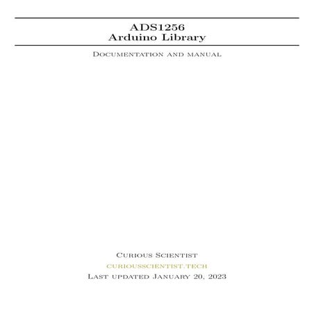 ADS1256 library documentation