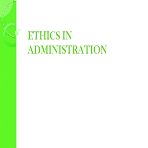 Ethics in administration