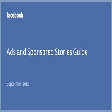 Facebook ads and sponsored stories