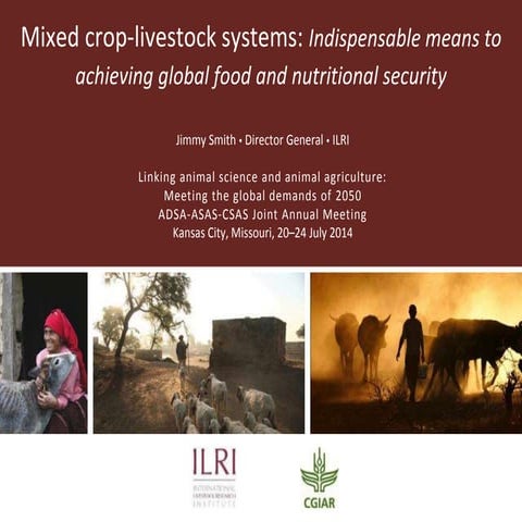 Mixed crop-livestock systems: Indispensable means to achieving global food an...