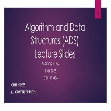 ADS Class Thursday 21-12 abouth the theory