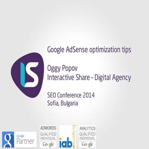 Практически съвети за AdSense оптимизация - Огнян Попов 