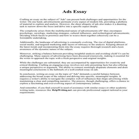 Audience Analysis Essay Example. Malone University | PDF