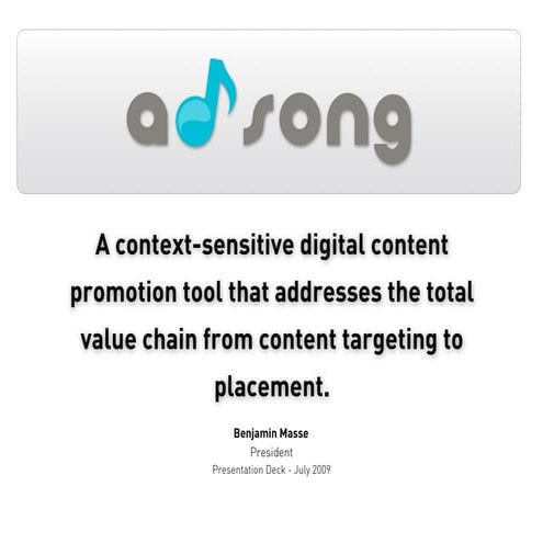 Adsong Presentation - July 2009