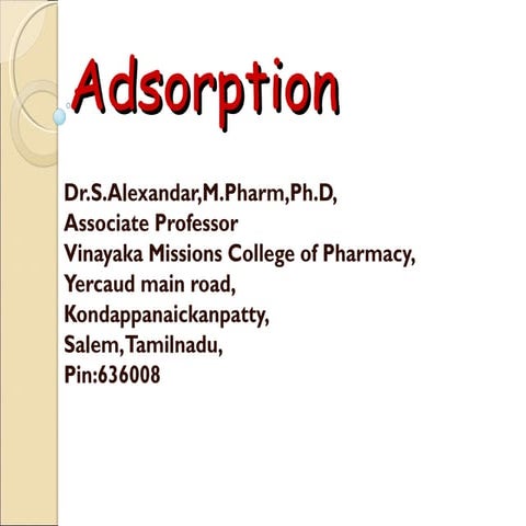 Adsorption