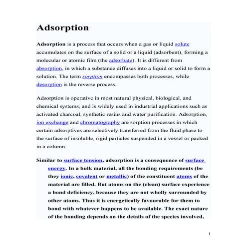 Adsorption