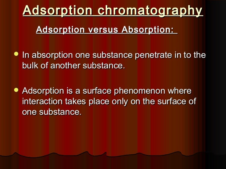 Adsorption chromatography