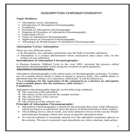 Adsorption Chromatography Assignment.pdf