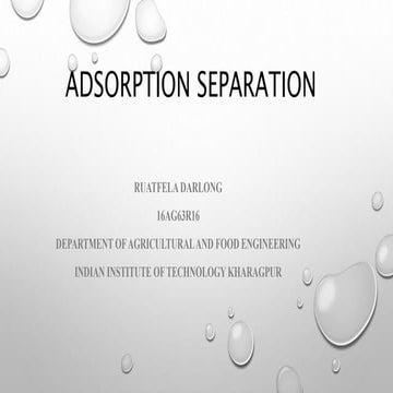 Adsorption separation