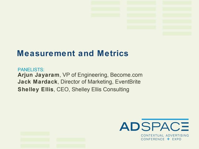 ADSPACE Measurement and Metrics — Arjun Jayaram
