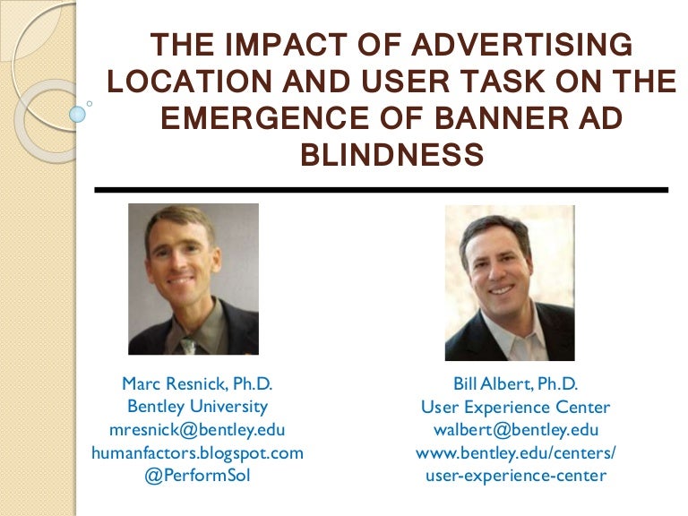 The Impact Of Advertising Location And User Task On The Emergence Of