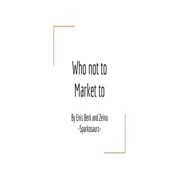 Who not to market to