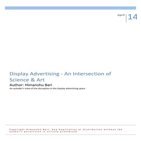 AdTech - Display Advertising Space Overview