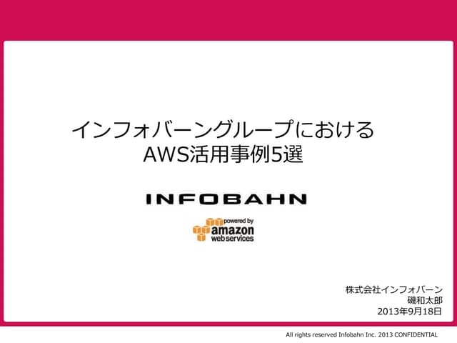 インフォバーングループにおけるAWS活用事例5選
