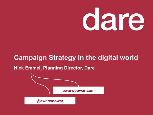 Ad:Tech Campaign strategy in the digital world