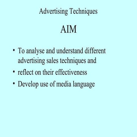 Ad Techniques lesson 2