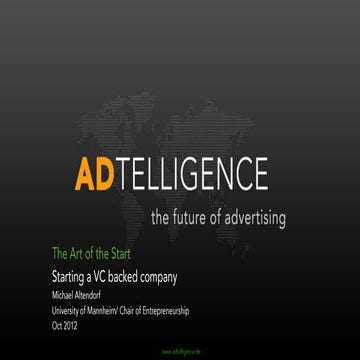 Michael Altendorf, ADTELLIGENCE - How to start a Venture